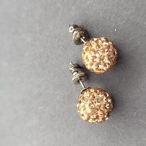 Disco Ball Glitter Stud Earrings
